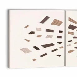 Viadurini Time Design Abstrakte Bilder-Dekoratives Wandpaneel aus Canvas 135x45 Made in Italy Modernes Design - Beatris