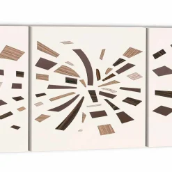 Viadurini Time Design Abstrakte Bilder-Dekoratives Wandpaneel aus Canvas 135x45 Made in Italy Modernes Design - Beatris