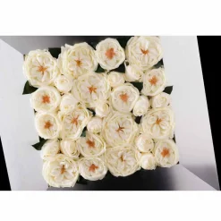 Viadurini Living Blumen Bilder-Dekoratives Wandpaneel aus Metall und weißen Rosen Made in Italy - Rosina