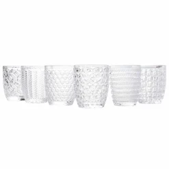 Viadurini Kitchen Gläser Set-Dekorierte transparente Glaswassergläser, moderner Service 12 Stück - Mix