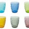 Viadurini Kitchen Gläser Set-Dekorierte und farbige Gläser Wasserset 12 Stück - Pastell-Palazzo