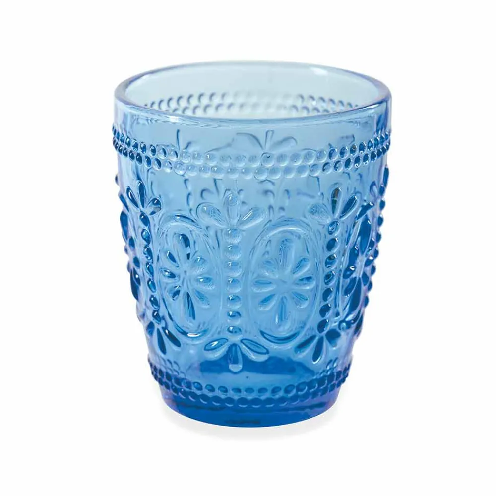 Viadurini Kitchen Gläser Set-Dekorierte und farbige Gläser Wasserset 12 Stück - Pastell-Palazzo