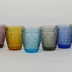 Viadurini Kitchen Gläser Set-Dekorierte und farbige Gläser Wasserset 12 Stück - Pastell-Palazzo