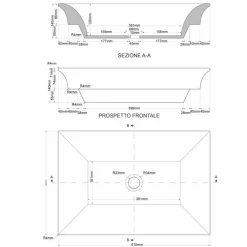 Viadurini Bathroom Waschbecken Aus Fire Clay-dekoriertes Halbeinbauwaschbecken aus fire clay made in Italy, Guido