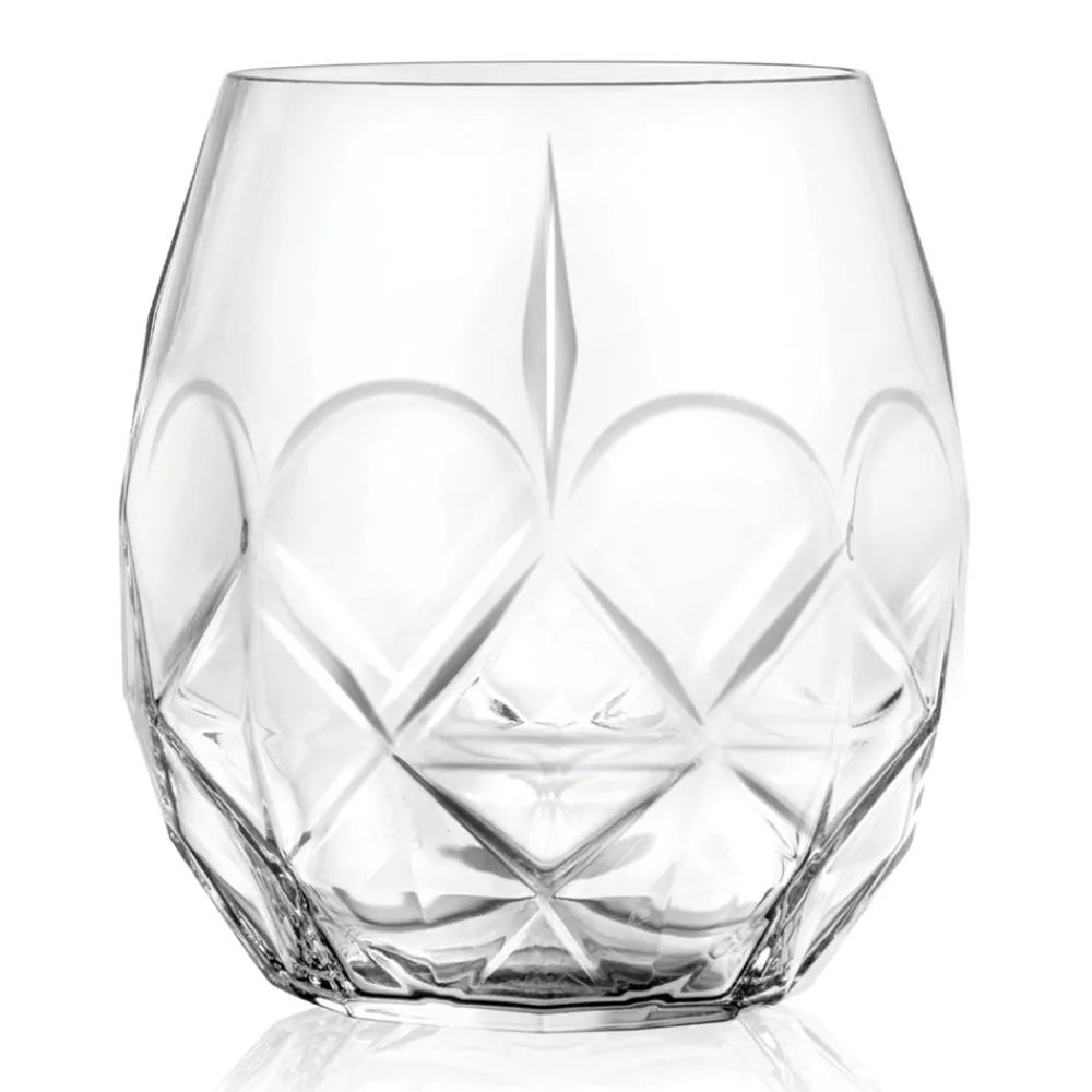 Viadurini Kitchen Italienisches Kristallgeschirr-Dekoriertes Ökologisches Kristallglasservice 12-teilig - Bromeo