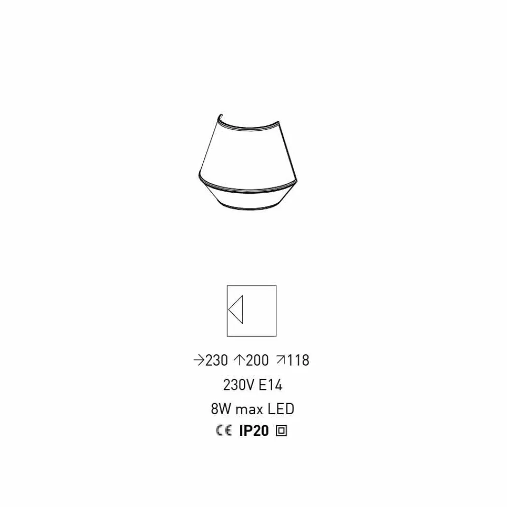 Viadurini Lighting Moderne Wandleuchten-Design Applique aus blauer Baumwolle mit roten und weißen Details Made in Italy - Soja