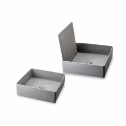 Viadurini Bathroom Harzwaschbecken-Design Arbeitsplatte Waschbecken mit Harzplatte - Duca