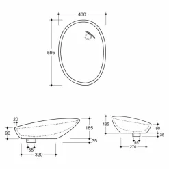 Viadurini Bathroom Farbige Waschbecken-Design Aufsatzwaschbecken, Keramik, gescheckt, made in Italy Glossy