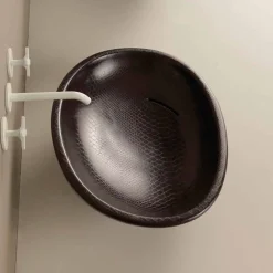 Viadurini Bathroom Farbige Waschbecken-Design Aufsatzwaschbecken, schwarz-Python, Keramik Glossy made Italy