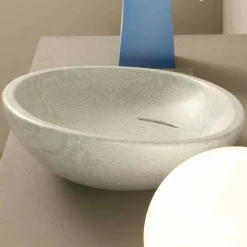 Viadurini Bathroom Farbige Waschbecken-Design Aufsatzwaschbecken, weiß-Python, Keramik Glossy made in Italy