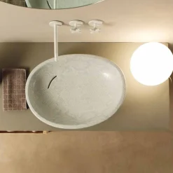 Viadurini Bathroom Farbige Waschbecken-Design Aufsatzwaschbecken, weiß-Python, Keramik Glossy made in Italy