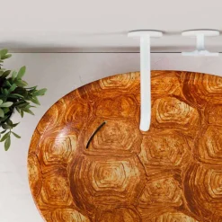 Viadurini Bathroom Farbige Waschbecken-Design Aufsatzwaschbecken, Keramik, Schildkröte, made in Italy Glossy