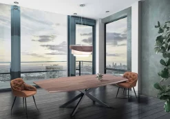 Viadurini Living Ausziehbare Esstische-Design ausziehbarer Tisch aus Mdf und Metall - Torquato