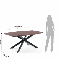 Viadurini Living Ausziehbare Esstische-Design ausziehbarer Tisch aus Mdf und Metall - Torquato