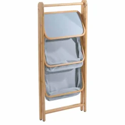 Viadurini Bathroom Badzubehör-Design Badaccessoire-Halter aus Stoff und Bambus Vercelli