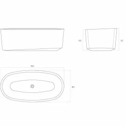 Viadurini Bathroom Freistehende Badewannen-Design Badewanne freestanding in Italien hergestellt, Dongo