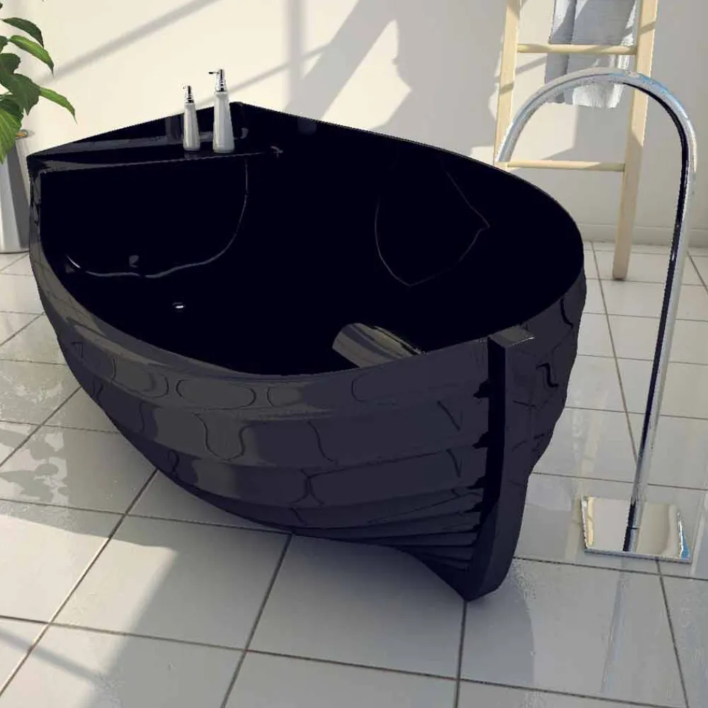 Viadurini Design Freistehende Badewannen-Design Badewanne Made in Italy in Schiffsform Ocean
