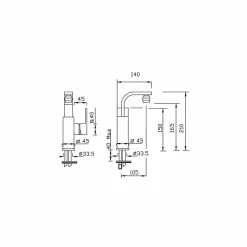 Viadurini Taps Bidetarmaturen-Design Badezimmer Bidet Mixer aus Messing ohne Abfluss Made in Italy - Panela