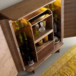 Grilli Anrichte-Design Barmöbel aus Massivholz mit 2 Türen York in Italien hergestellt