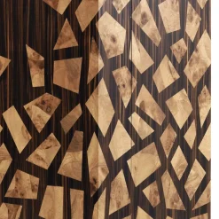 Grilli Anrichte-Design Barmöbel mit 2 Türen Zarafa in Italien hergestellt, aus Ebenholz