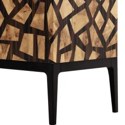 Grilli Anrichte-Design Barmöbel mit 2 Türen Zarafa in Italien hergestellt, aus Ebenholz