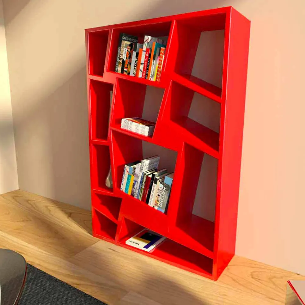 Viadurini Design Moderne Design Bücherregale-Design Bücherregal grün, rot oder weiß Christie