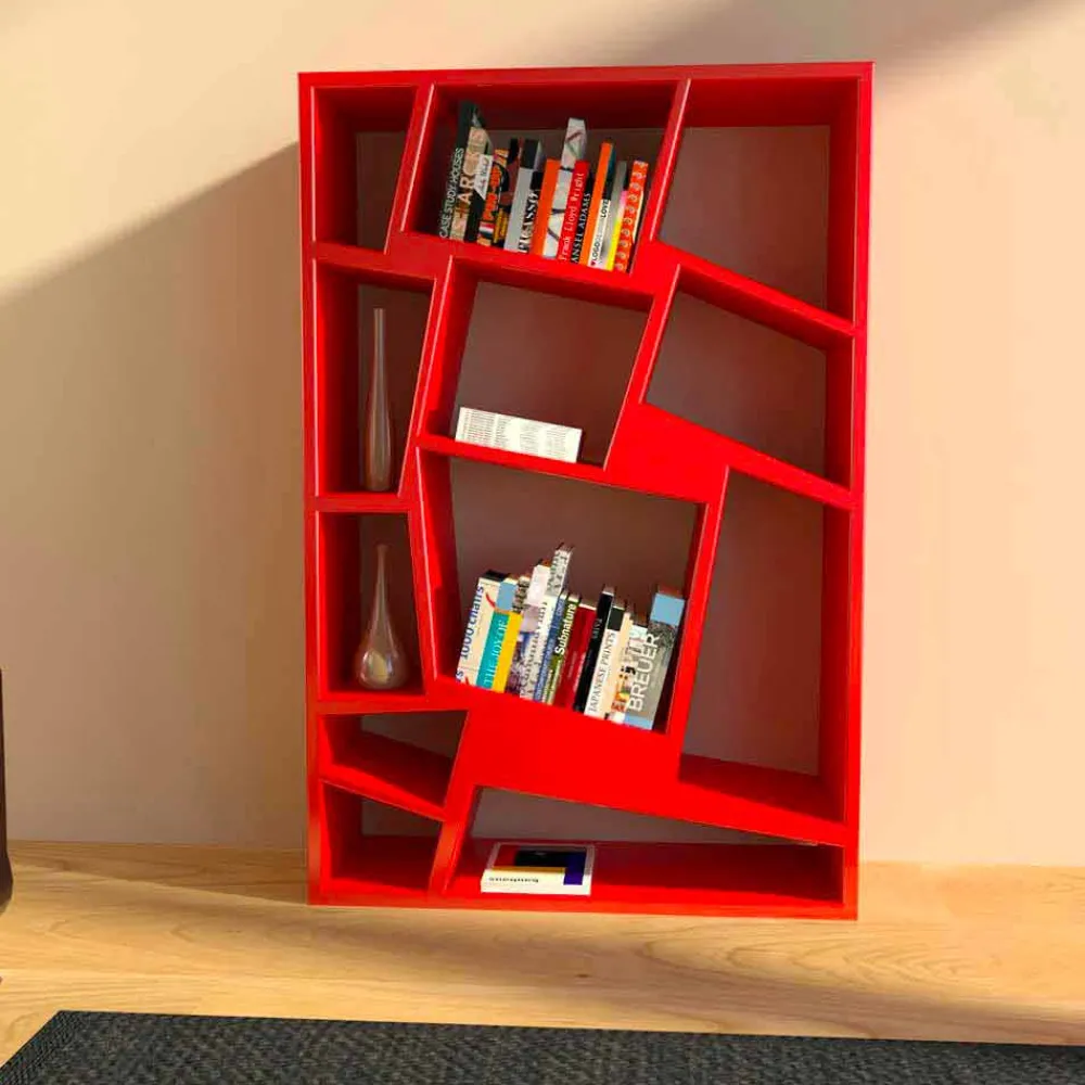 Viadurini Design Moderne Design Bücherregale-Design Bücherregal grün, rot oder weiß Christie