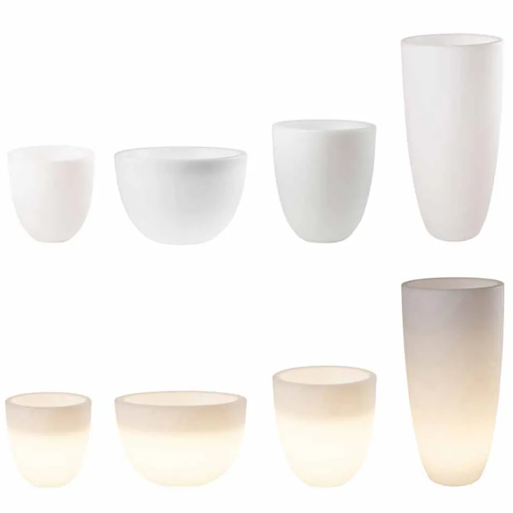 Viadurini Lighting Lichtmöbel-Design Beleuchtete Außen- und Innenvase aus farbigem Polyethylen - Svasostar