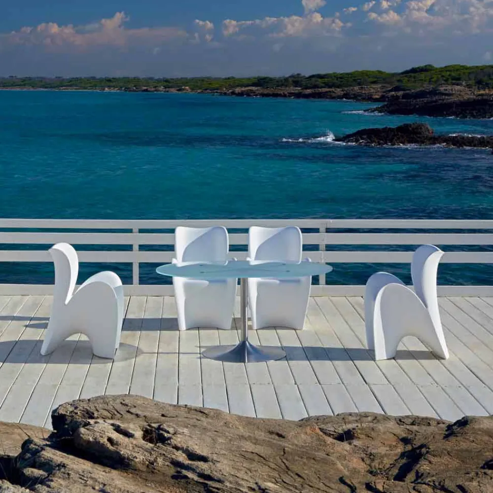 Myyour Sessel Kunststoff|Moderne Sessel-Design Coloured Plastic Outdoor oder Indoor Sessel - Lily von