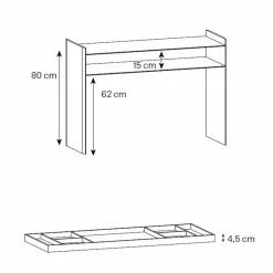 Viadurini Living Konsolentisch Flur-Design Consolle aus extraklarem Glas mit Tablett Made in Italy - Imperativo