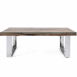 Viadurini Living Moderne Couchtische-Design Couchtisch aus Holz, Glas und Stahl Homemotion - Frederic