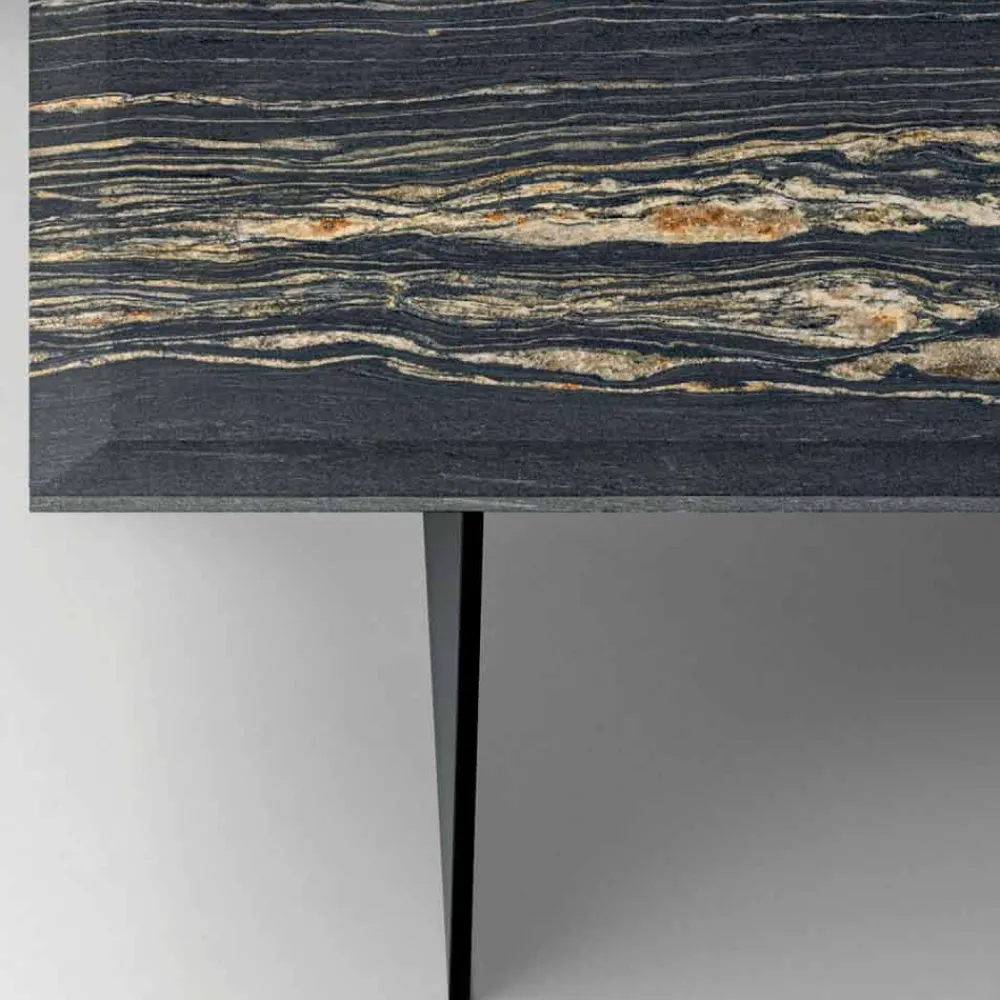 Viadurini Living Moderne Couchtische-Design Couchtisch aus Marmor mit Glasboden Made in Italy - Molino