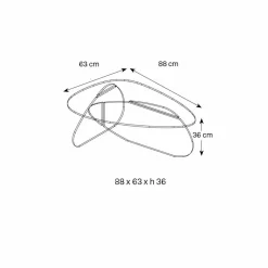 Viadurini Living Moderne Couchtische-Design Couchtisch aus transparentem, geräuchertem und geätztem Glas Made in Italy - Tac Tac