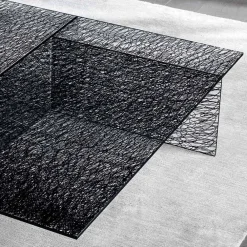 Viadurini Living Moderne Couchtische-Design Couchtisch Extralight Dekoriertes Glas Made in Italy - Sestola