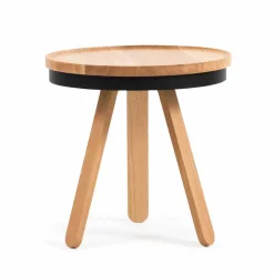 Viadurini Living Moderne Couchtische-Design Couchtisch mit runder Platte und Beinen aus massivem Holz - Salerno