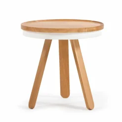 Viadurini Living Moderne Couchtische-Design Couchtisch mit runder Platte und Beinen aus massivem Holz - Salerno