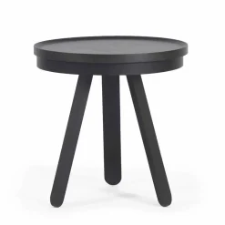 Viadurini Living Moderne Couchtische-Design Couchtisch mit runder Platte und Beinen aus massivem Holz - Salerno