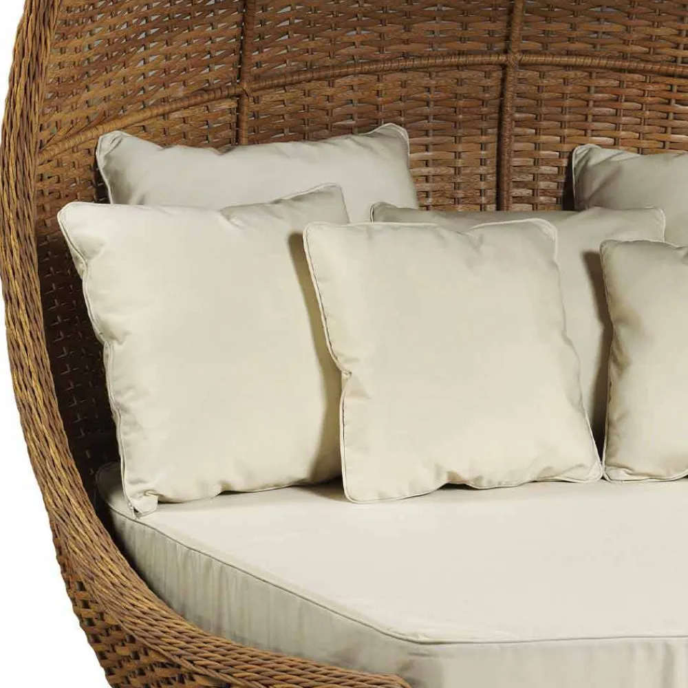 Viadurini in the Garden Gartensofas-Design Daybed aus luxuriösem gewebtem synthetischem Rattan - Yves