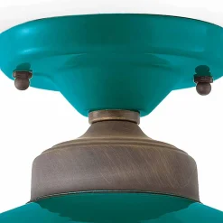 Ferroluce Vintage Deckenleuchten-Design Deckenleuchte aus Keramik und Messing Cecilia