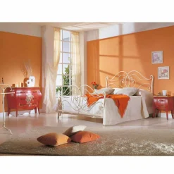 Viadurini Night Design Maßgeschneiderte Möbel|Schmiedeeisen Doppelbetten-Design Doppelbett aus Schmiedeeisen Allie 160x190 cm Made in Italy