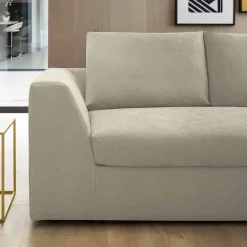 Viadurini Italian Sofas Moderne Schlafsofas-Design Eckschlafsofa aus beige Stoff Made in Italy - Ortensia