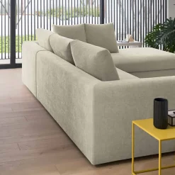 Viadurini Italian Sofas Moderne Schlafsofas-Design Eckschlafsofa aus beige Stoff Made in Italy - Ortensia