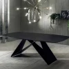 Viadurini Living Esstische-Design Esstisch aus Keramik Portoro-Effekt und Metall matt - Falcon