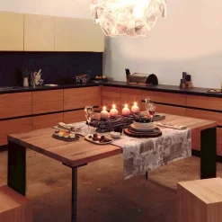 Viadurini Living Esstische Nach Mass|Esstische-Design Esstisch in natürlichen Nussbaum Design, L200xP100cm, Yvonne