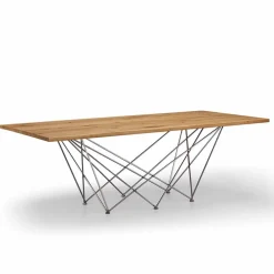 Viadurini Living Esstische-Design Esstisch mit einer Platte aus Holz und einem Gestell aus Metall, Esperia