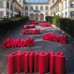 SLIDE Gartenbänke|Moderne Wohnzimmerbank-Design farbige Außen- / Innenbank Amore