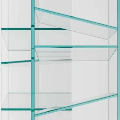 Viadurini Living Moderne Design Bücherregale-Design Floor Bücherregal aus Glas mit Stahlsockel Made in Italy - Biba