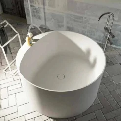 Viadurini Bathroom Freistehende Badewannen-Design freistehende Rundbadewanne in Italien hergestellt Cremona