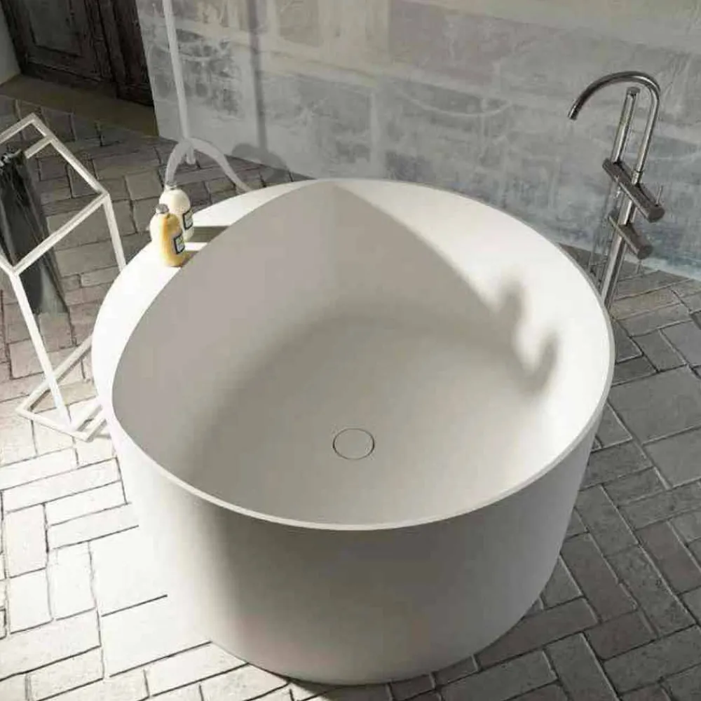 Viadurini Bathroom Freistehende Badewannen-Design freistehende Rundbadewanne in Italien hergestellt Cremona