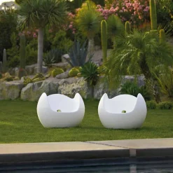 SLIDE Sessel Kunststoff|Moderne Sessel-Design Garten / Indoor Schaukelstuhl Blos, made in Italy